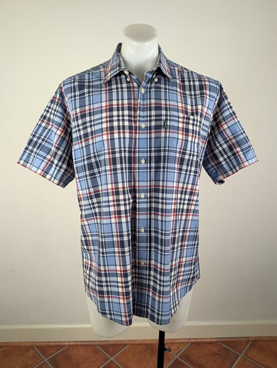 Barbour Other - Barbour Blue and White Plaid Short-Sleeve Button-Down Shirt